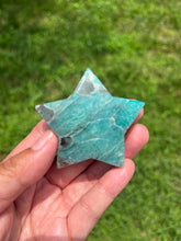 Amazonite with Smoky Quartz - Star - Crystal Carving (B)