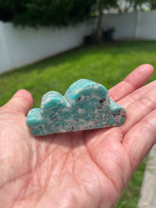 Amazonite with Smoky Quartz - Cloud - Crystal Carving (A)