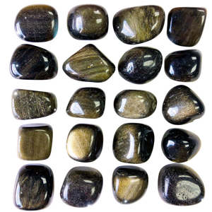 Golden Obsidian Tumble (Gold sheen)