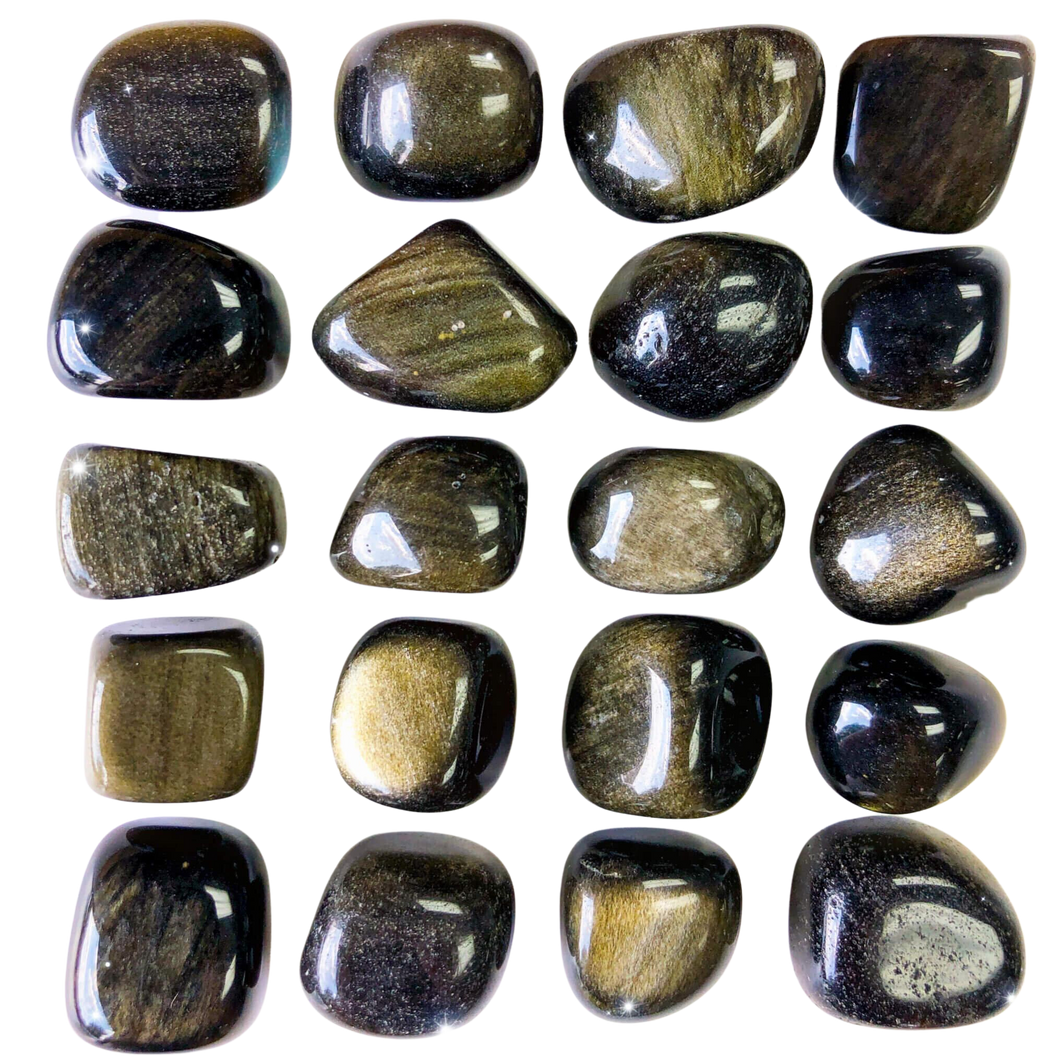Golden Obsidian Tumble (Gold sheen)