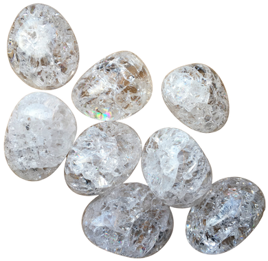 Fire & Ice/Crackle Quartz Tumble