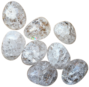 Fire & Ice/Crackle Quartz Tumble