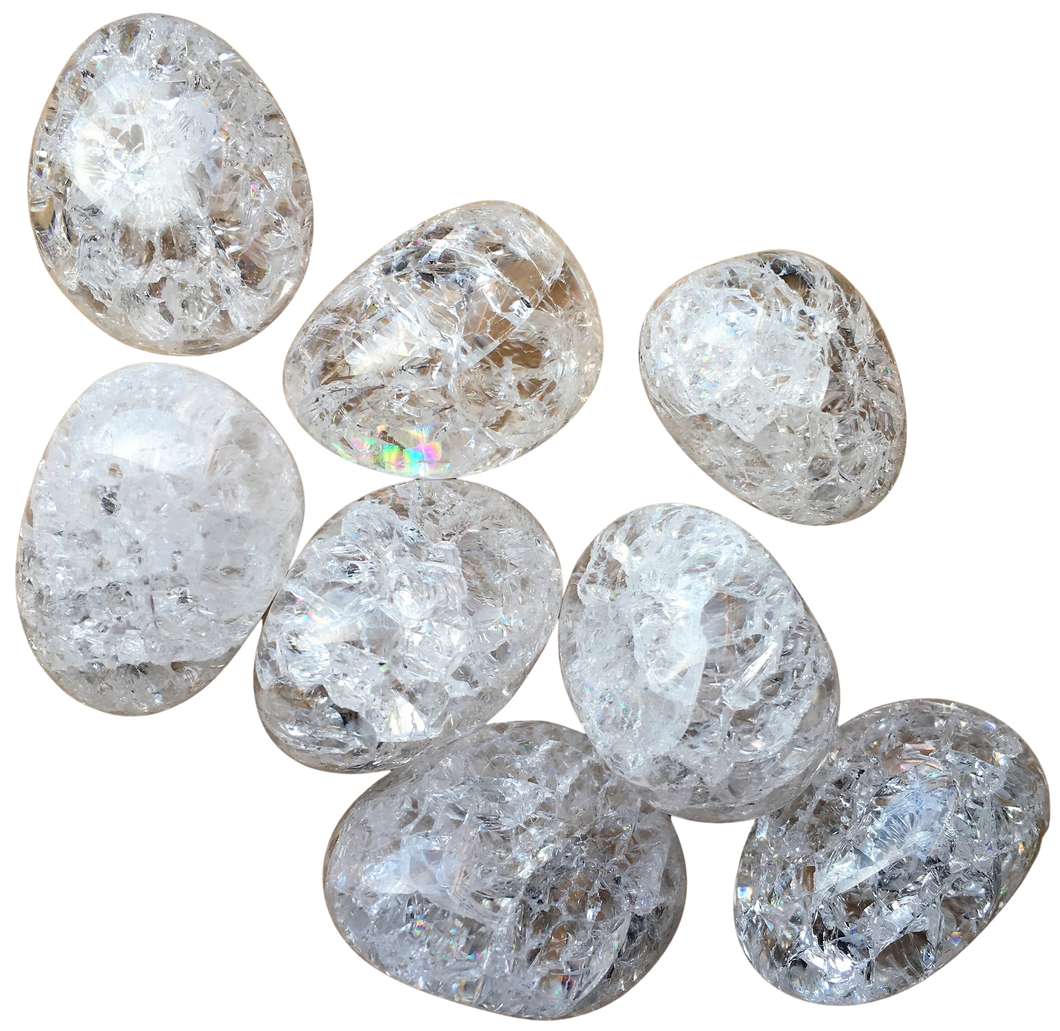 Fire & Ice/Crackle Quartz Tumble