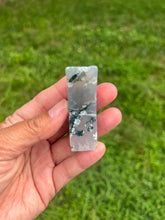 Moss Agate - Crescent Moon - Crystal Carving (A)